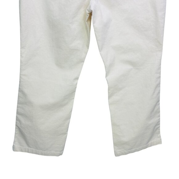 Talbots Womens Ivory Corduroy Pants Size 12 Stretch Ankle Crop 26β Inseam - Picture 8 of 11